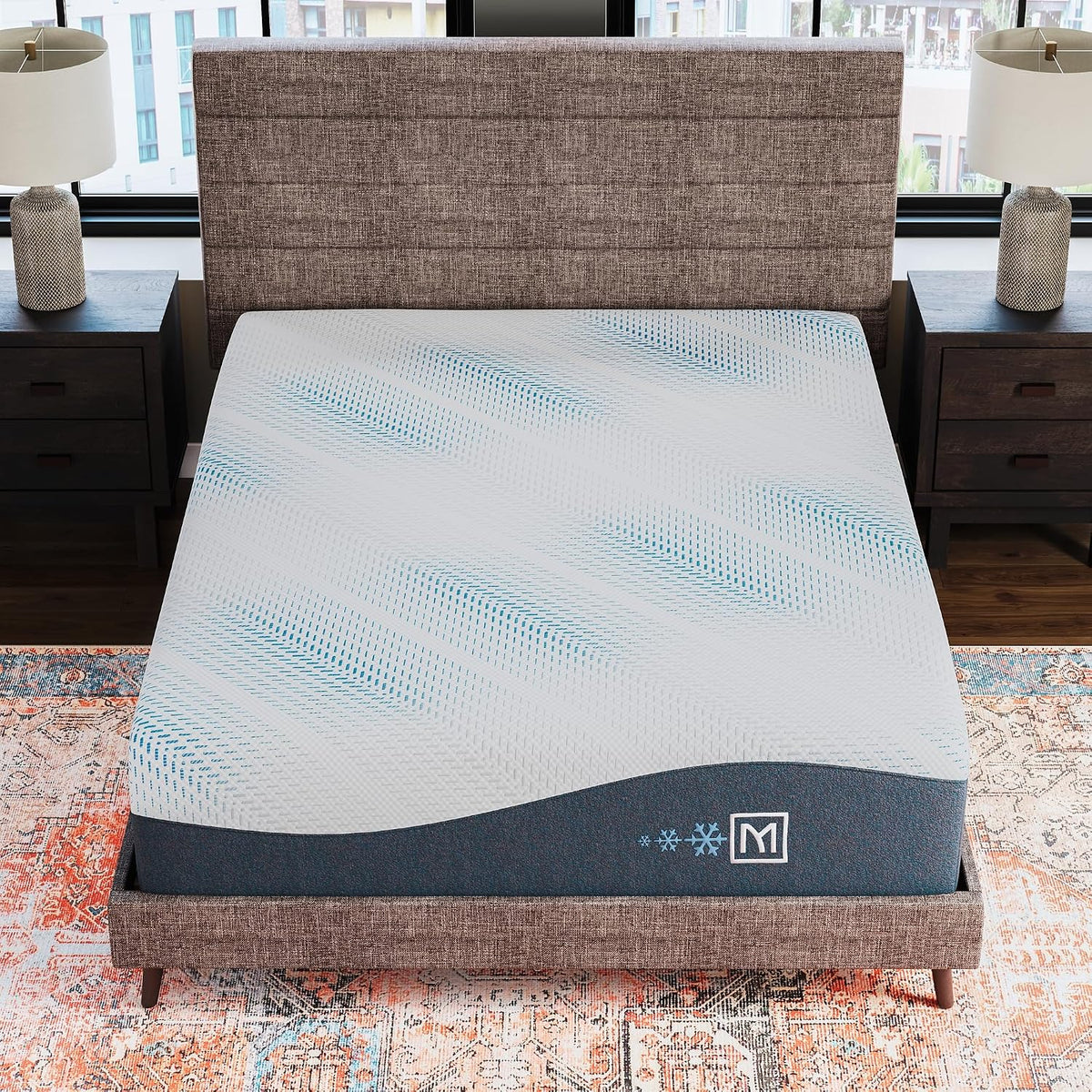 Signature Design by Ashley Millennium Luxury Plush Gel Latex Hybrid 15 Inch Mattress, Queen, White