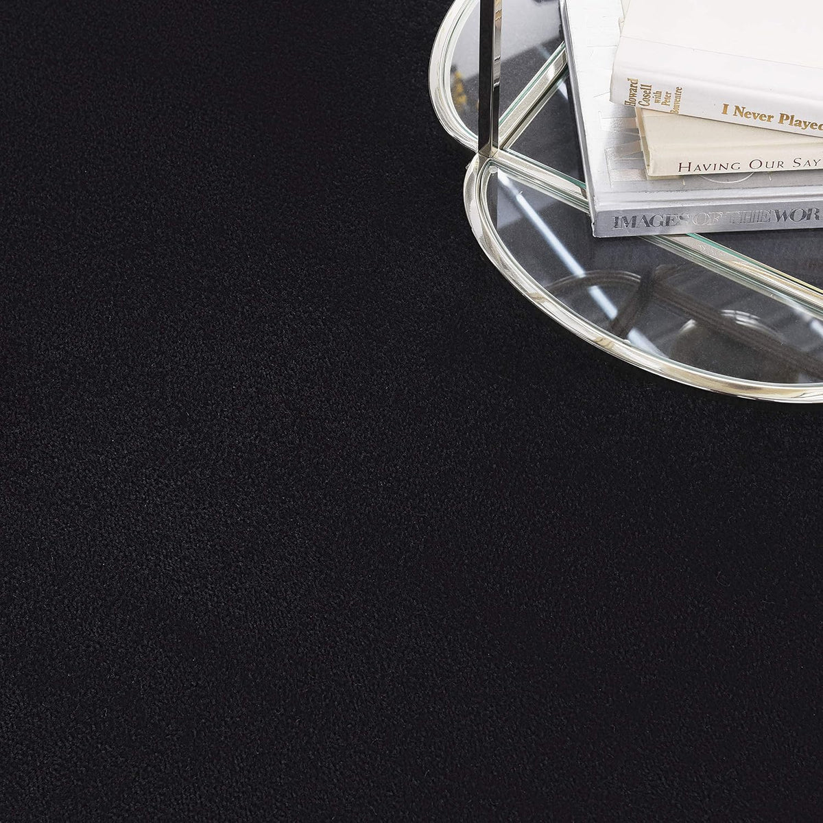 Nourison Home Nourison Essentials Black 8' x Round Area Rug - Easy Clean, Non Shedding, Bed Room, Living Room, Dining Room, Kitchen (8' x Round)