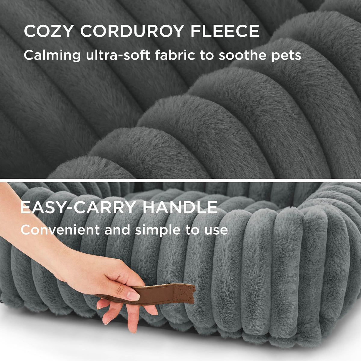 Bedsure ComfyFleece® Cute Dog Beds Large Sized Dog Washable，36in Cream