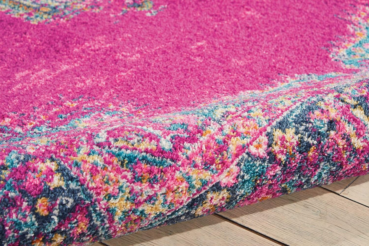 Nourison Home Passion Fuchsia 6'7" x 9'6" Area Rug - Easy Clean, Non Shedding, Bed Room, Living Room, Dining Room, Kitchen (7' x 10')