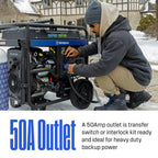 Westinghouse 18000 Peak Watt Tri-Fuel Home Backup Portable Generator, Remote Electric Start, Transfer Switch Ready, Gas, Propane, and Natural Gas Powered, CO Sensor