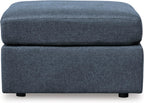 Signature Design by Ashley Modmax Oversized Square Accent Ottoman, Ink Blue | Stain-resistant Next-Gen Nuvella performance fabric, 32 in square footprint, Fits modular sectionals, No assembly required
