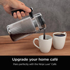 Ninja Luxe Café 28 oz. Shareable Pitcher, Hot or Iced, XSKSHRBLEPTCHR | for Espresso and Coffee, Glass Carafe, Espresso Machine Accessories