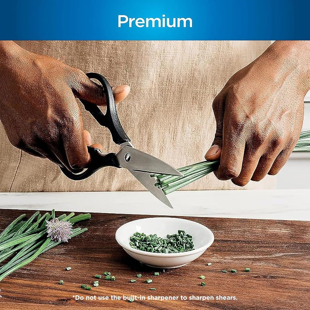 Ninja® NeverDull™ 15-Pc Wood Series Knife Block, Stainless/Walnut, K52015 | Stays razor-sharp 10+ years. Premium German stainless steel blades. Foolproof built-in sharpener. Walnut wood block & handles