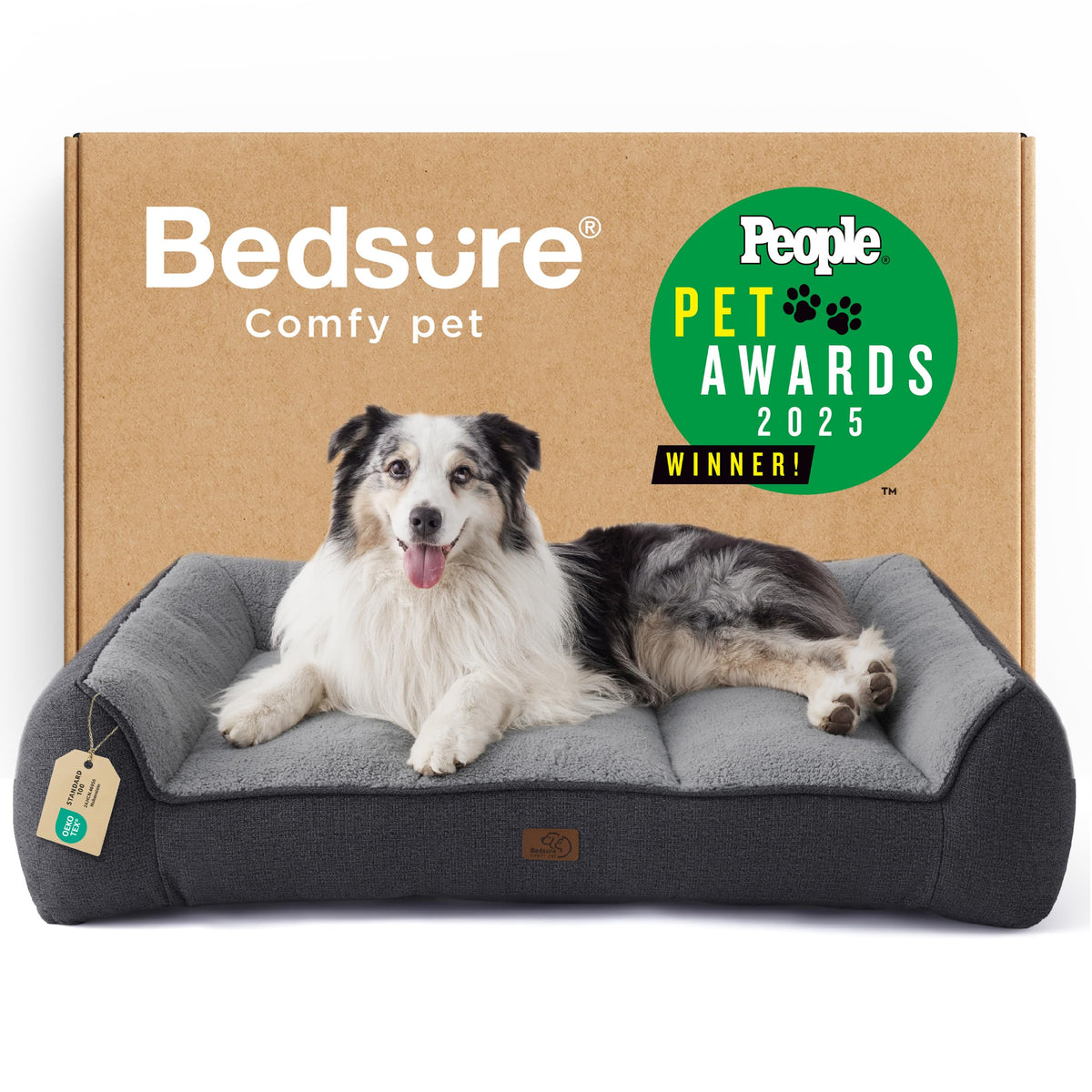 Bedsure SupportMax® Extra Thick Orthopedic XL Dog Bed for Extra Large Dogs