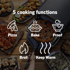 Ninja Artisan Pizza Oven, 12-in Pizza in 3-Min, 700F, 5-in-1, Gray, MO201 | Ninja Artisan Electric Pizza Oven bakes 5 pizza styles and air fries, all in one outdoor appliance.