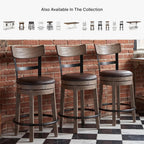 Signature Design by Ashley Pinnadel Counter Height Swivel Bar Stool, Brown