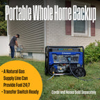 Westinghouse 14500 Peak Watt Tri-Fuel Home Backup Portable Generator, Remote Electric Start, Transfer Switch Ready, Gas, Propane, and Natural Gas Powered