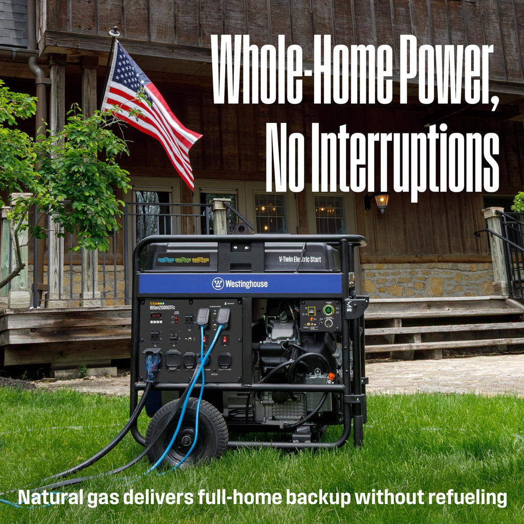 Westinghouse 28000W tri-fuel home backup generator