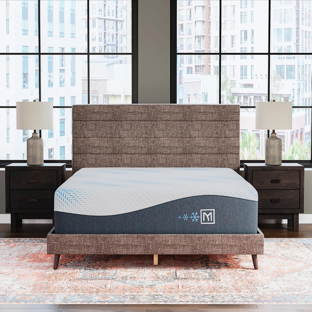 Signature Design by Ashley Millennium Luxury Plush Gel Latex Hybrid 15 Inch Mattress, Queen, White