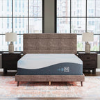 Signature Design by Ashley Millennium Luxury Plush Gel Latex Hybrid 15 Inch Mattress, Queen, White