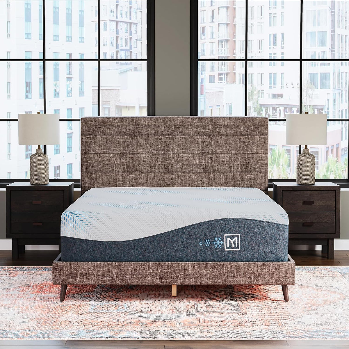 Signature Design by Ashley Millennium Luxury Plush Gel Latex Hybrid 15 Inch Mattress, Queen, White