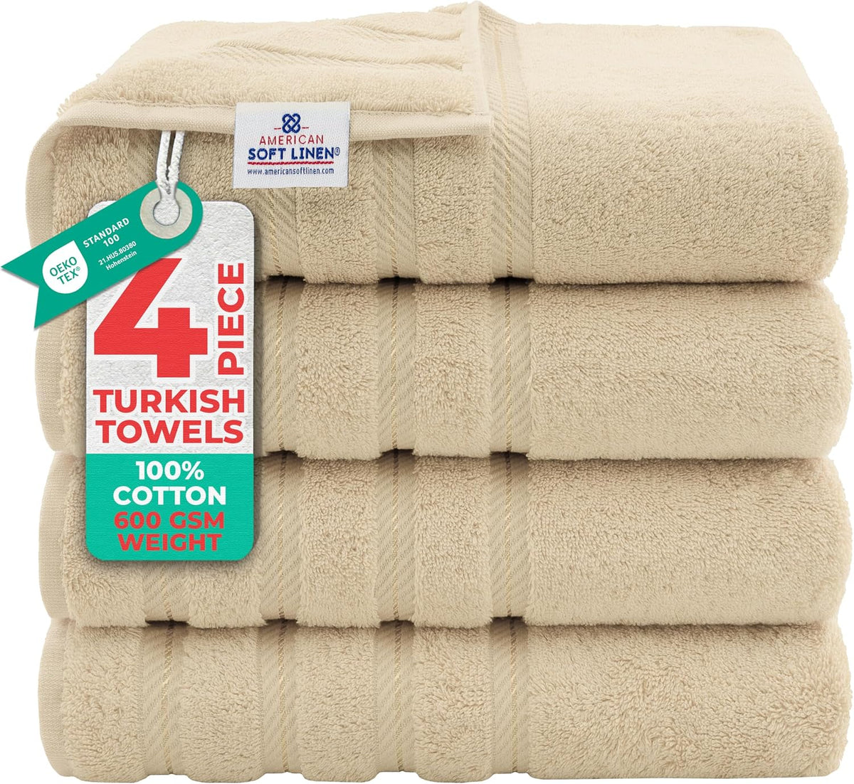 American Soft Linen 100% Cotton Luxury Turkish Towels, Makeup Remover Set