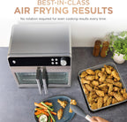 Ninja French Door Premier Air Fry Oven, 10-in-1, 20.3 Qt, Stainless, FO101 | 450F cyclonic air, PFAS-free surface, Air fry, sear crisp, bake, broil, toast, dehydrate