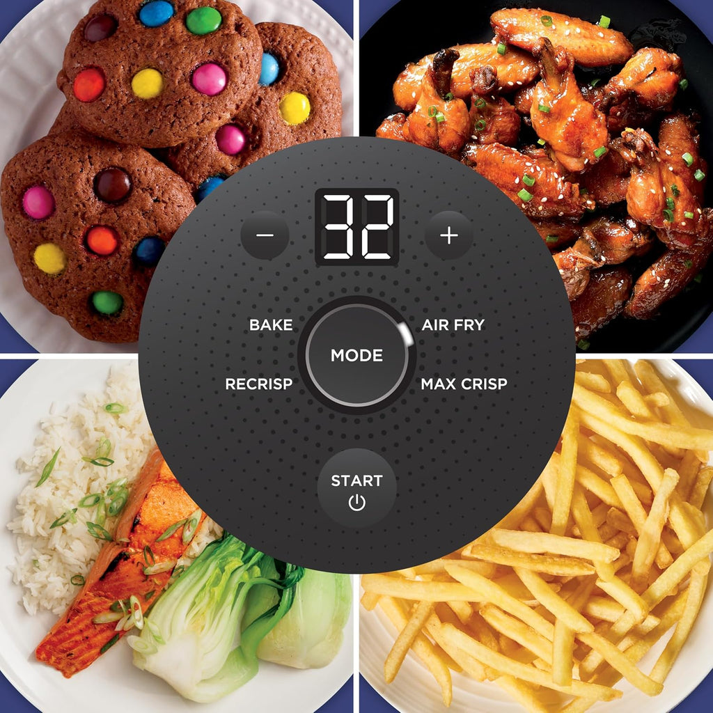 Ninja Crispi Glass Air Fryer, 4-in-1, Frosted Lilac, FN101PR | Max crisp, bake, air fry, recrisp, 450F max, 4 Qt and 6 Cup containers, PFAS-free glass