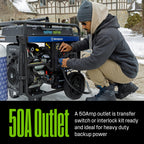 Westinghouse 18000 Peak Watt Tri-Fuel Home Backup Portable Generator, Remote Electric Start, Transfer Switch Ready, Gas, Propane, and Natural Gas Powered, CO Sensor