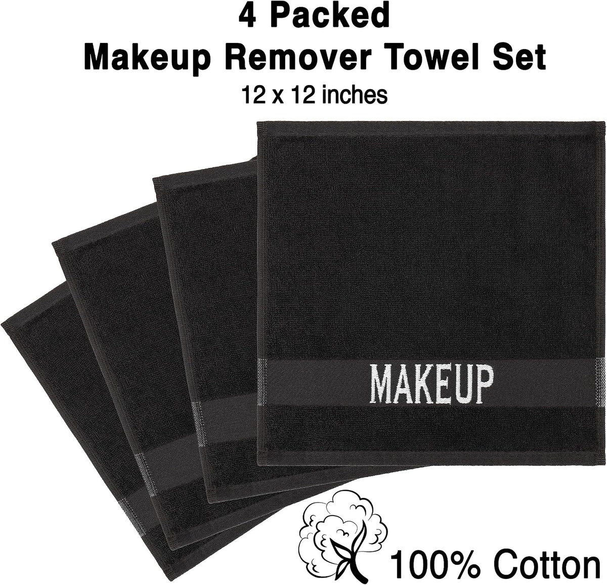 American Soft Linen 100% Cotton Luxury Turkish Towels, Makeup Remover Set