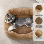 INVENHO Medium Dog Beds for Medium Dogs Washable, Rectangle Dog Bed Medium Size Dog, Orthopedic Dog Bed, Warming Soft Calming Sleeping Puppy Bed Durable Pet Bed with Anti-Slip Bottom M(30"x24"x9")