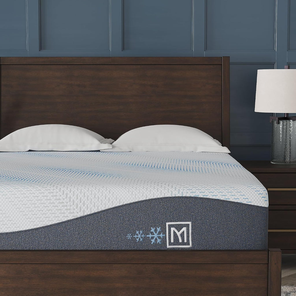 Signature Design by Ashley Millennium Luxury Gel Memory Foam Traditional 14 Inch Cushion Firm Mattress in a Box for Cool Sleep and Pressure Relief, Queen, White