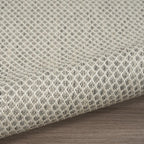 Nourison Home Courtyard 9' x 12' Indoor/Outdoor Serged Edges Area Rug Ivory Silver