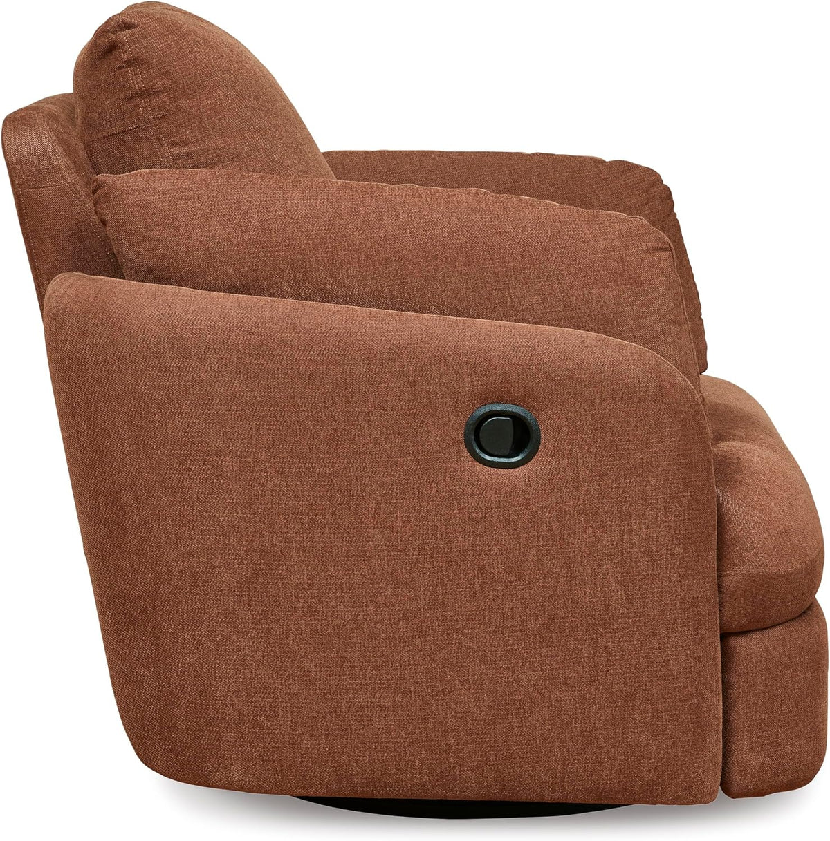 Signature Design by Ashley Modmax Contemporary Swivel Glider Recliner, Manual Reclining Chair for Living Room or Nursery, Next-Gen Nuvella Stain-Resistant Fabric, Hidden Storage, 42" W, Orange