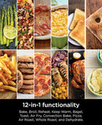 Ninja Double Oven, 12-in-1, FlexDoor, Stainless Steel, DCT401 | FlavorSeal, Smart Finish, Air fry, bake, broil, roast, toast, pizza, fits 6 lbs wings