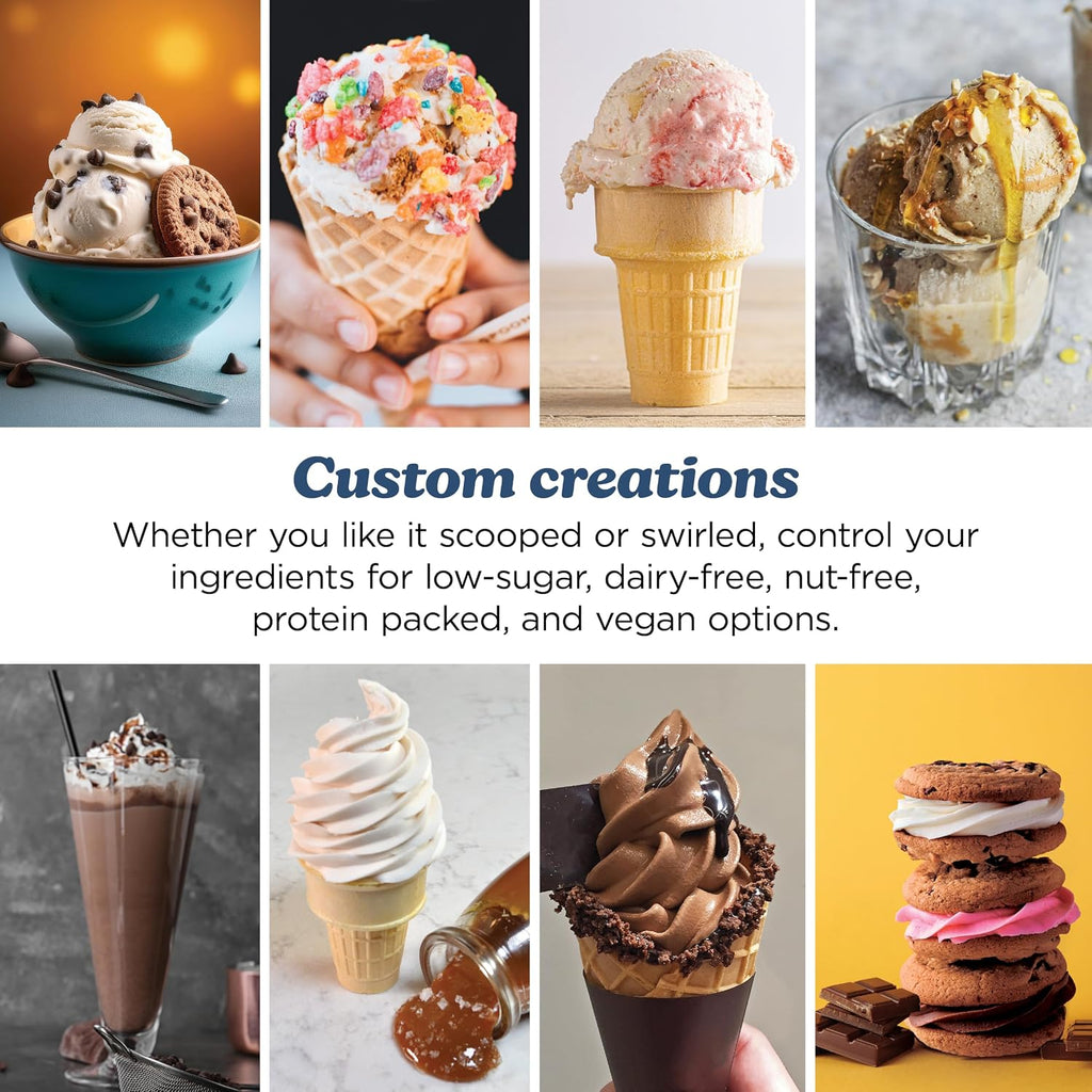 Ninja Creami Scoop & Swirl 13-in-1 Ice Cream and Soft Serve Maker, NC701BR | Ninja Creami Scoop and Swirl turns almost anything into ice cream and soft serve at a button touch, scooped or swirled