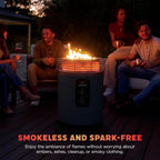 Ninja Fireside360 Fire Pit & Heater, 80,000 BTU, 3 Modes, Push Start, Gray | Ninja Fireside360 offers flame, heat, or both with up to 80,000 BTUs, hassle-free dial control, and smokeless design