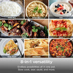Ninja® Everyday PossibleCooker™ Pro, 6.5-qt, Midnight Blue, MC1101 | 10-in-1, 8 functions: Slow Cook, Sear/Sauté, Braise, Rice, Oats & Pasta. Replaces 10 appliances, cool-touch handles.