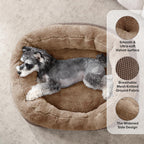 INVENHO Medium Dog Beds for Medium Dogs Washable, Rectangle Dog Bed Medium Size Dog, Orthopedic Dog Bed, Warming Soft Calming Sleeping Puppy Bed Durable Pet Bed with Anti-Slip Bottom M(30"x24"x9")