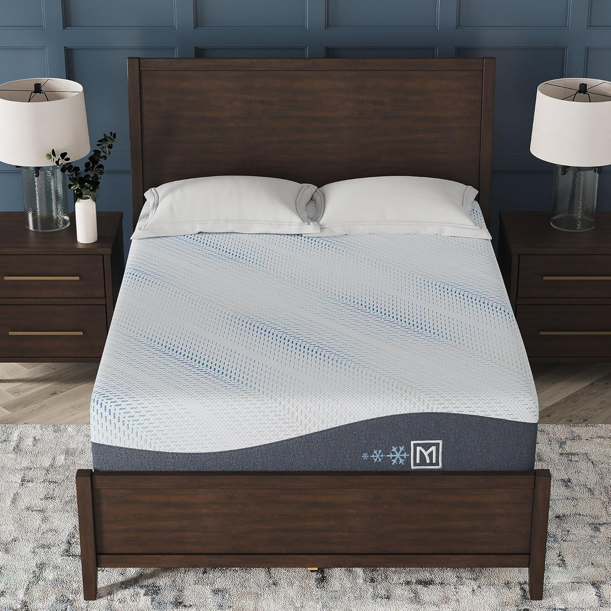 Signature Design by Ashley Millennium Luxury Gel Memory Foam Traditional 14 Inch Cushion Firm Mattress in a Box for Cool Sleep and Pressure Relief, Queen, White