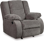 Signature Design by Ashley Manual Rocker Recliner Chair, Gray, Tulen