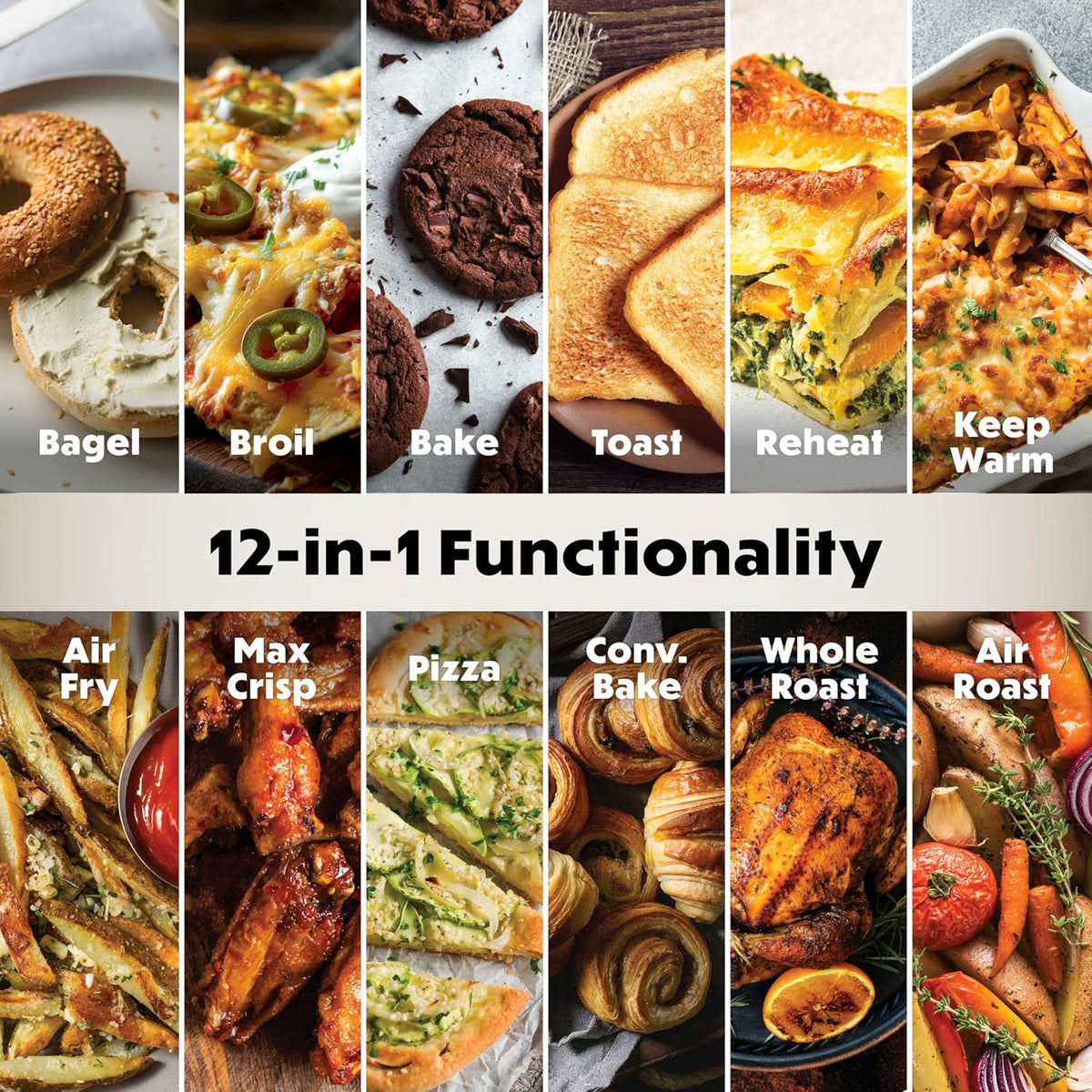 Ninja Double Oven Pro Smart XL, 12-in-1, Silver, DCT821 | QuartzHeat top oven, DualZone, Smart Finish, Fits 4.5 lb chicken & 6 lbs wings, Air fry