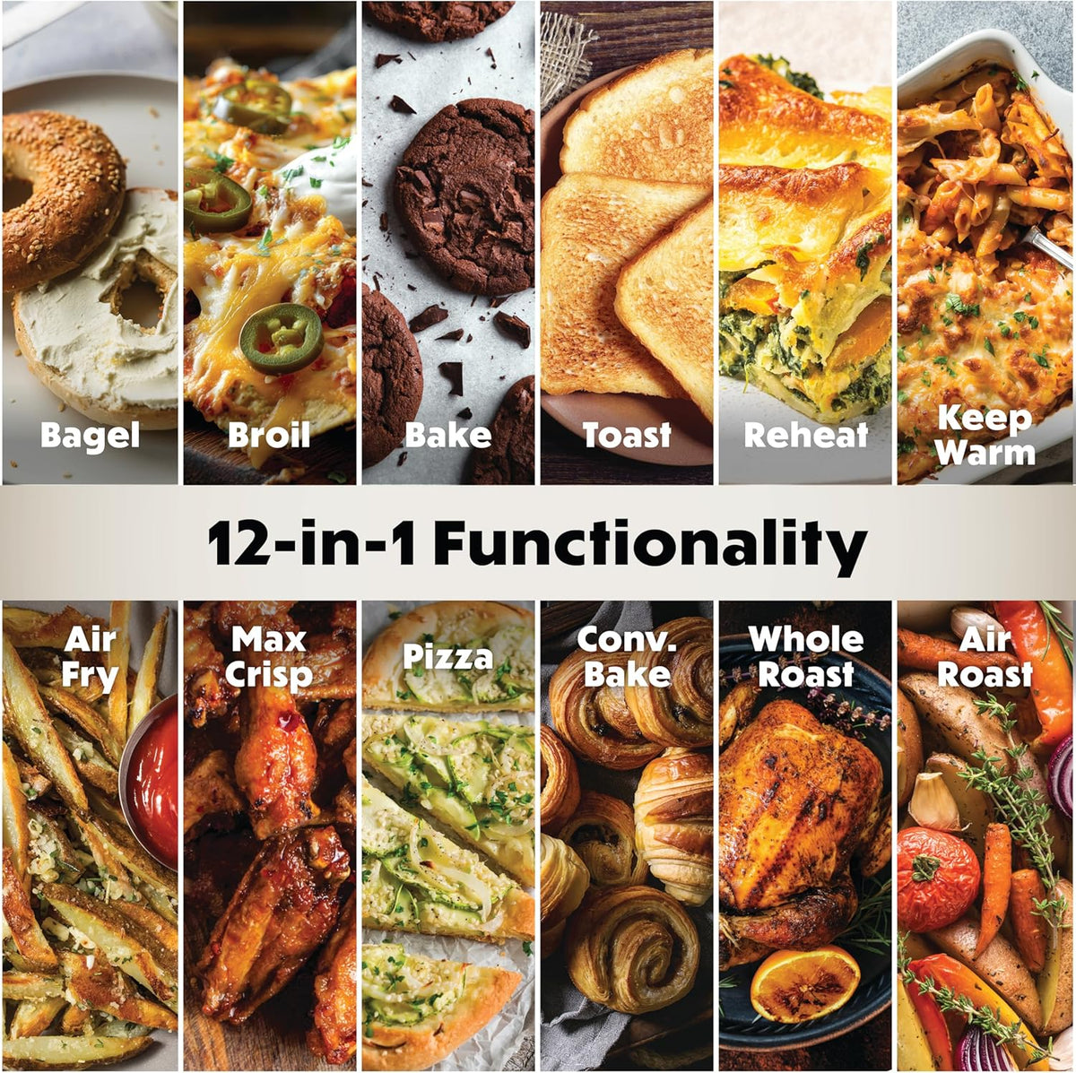 Ninja Double Oven Pro Smart XL, 30.2 Qt, 12-in-1, Stainless Steel, DCT801 | DualZone, Smart Finish, Fits 4.5 lb chicken, Air fry, bake, broil, roast, toast, pizza