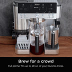 Ninja Luxe Café 28 oz. Shareable Pitcher, Hot or Iced, XSKSHRBLEPTCHR | for Espresso and Coffee, Glass Carafe, Espresso Machine Accessories
