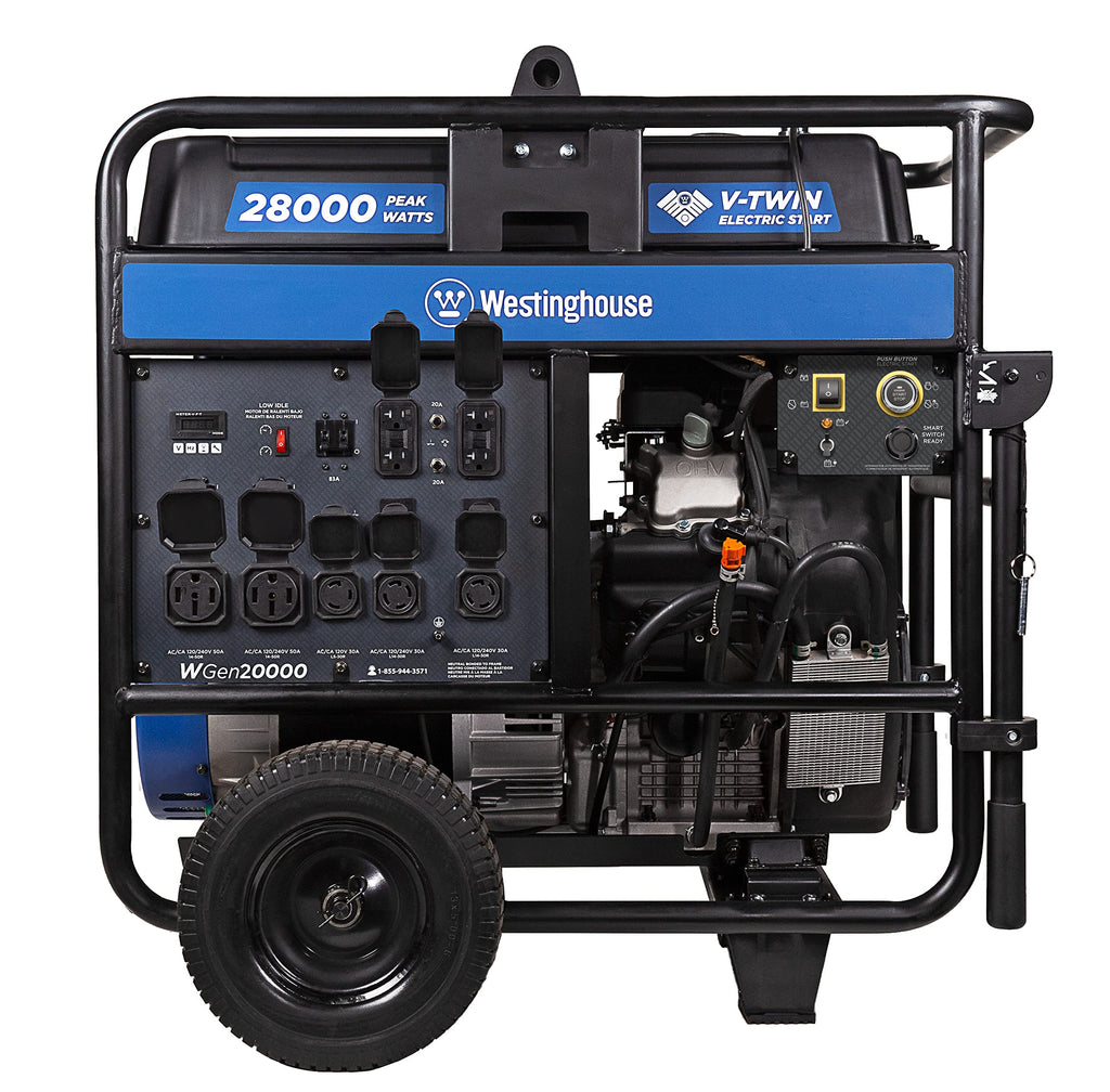 Westinghouse 28000 Peak Watt Tri-Fuel Home Backup Portable Generator, Remote Electric Start, Transfer Switch Ready, Gas, Propane, and Natural Gas Powered