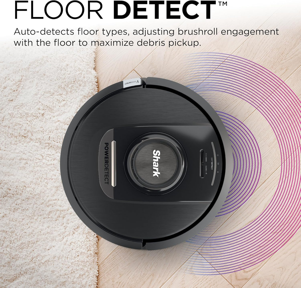 Shark PowerDetect Self-Empty Robot Vacuum, Black, AV2820S
