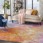 Nourison Home Passion Sunburst 8' x 10' Area-Rug, Modern, Abstract, Easy-Cleaning, Non Shedding, Bed Room, Living Room, Dining Room, Kitchen