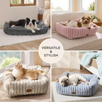 Bedsure ComfyFleece® Cute Dog Beds Large Sized Dog Washable，36in Cream