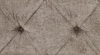 Signature Design by Ashley Maylee King Size Bed Frame and Headboard, Brown | Traditional panel bed, High 83-inch headboard, Brown button-tufted upholstery, Master bedroom statement piece