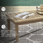 Signature Design by Ashley Wood Outdoor Coffee Table, Grayish Brown | Weather resistant eucalyptus wood, 5-step protective coating, Slatted top sheds rainwater, 50-in width, Gerianne Series