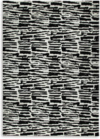 Signature Design by Ashley Bramshaw Area Rug, 8x10, Black and Ivory | Plush 9 mm medium-pile polyester, Protective woven cotton backing, Contemporary high-contrast pattern