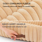 Bedsure ComfyFleece® Cute Dog Beds Large Sized Dog Washable，36in Cream