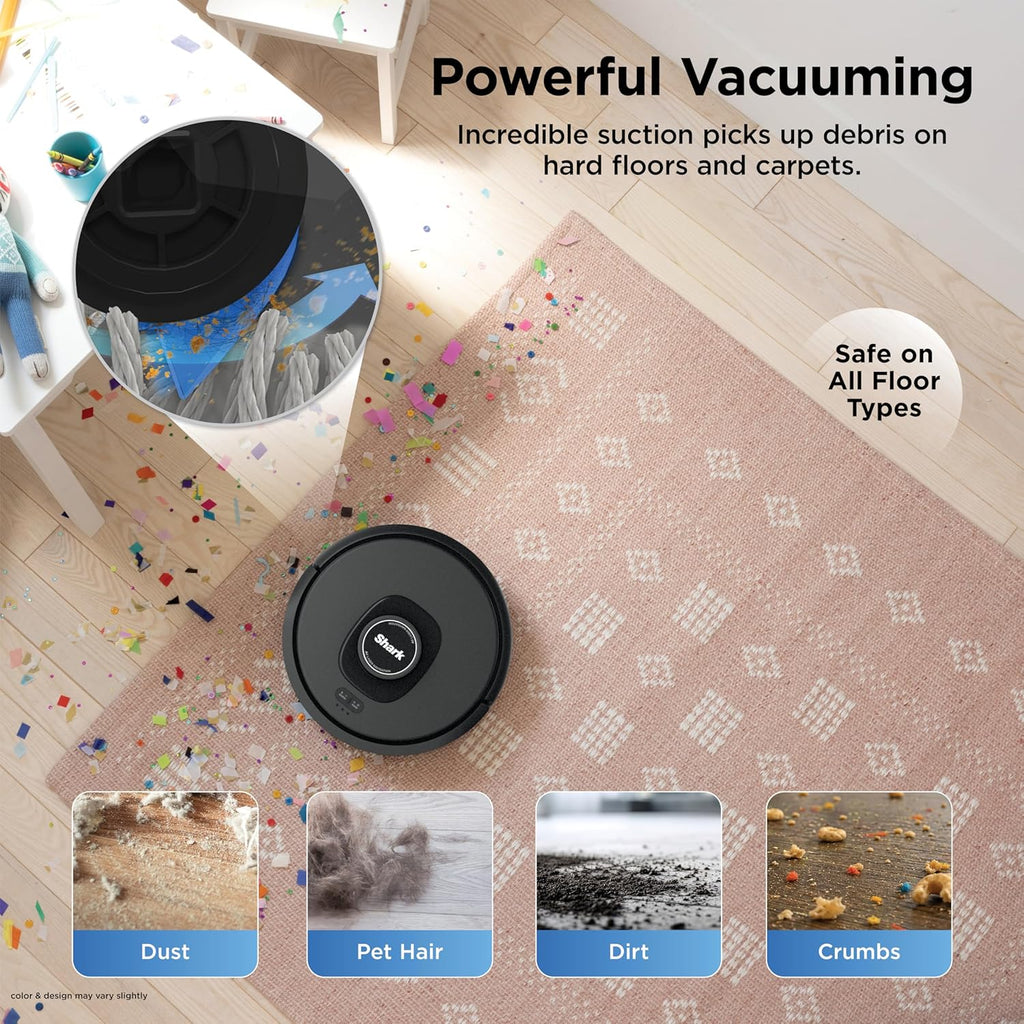 Shark AV2501S AI Ultra Robot Vacuum, with Matrix Clean, Home Mapping, 30-Day Capacity HEPA Bagless Self Empty Base, Perfect for Pet Hair, Wifi, Dark Grey