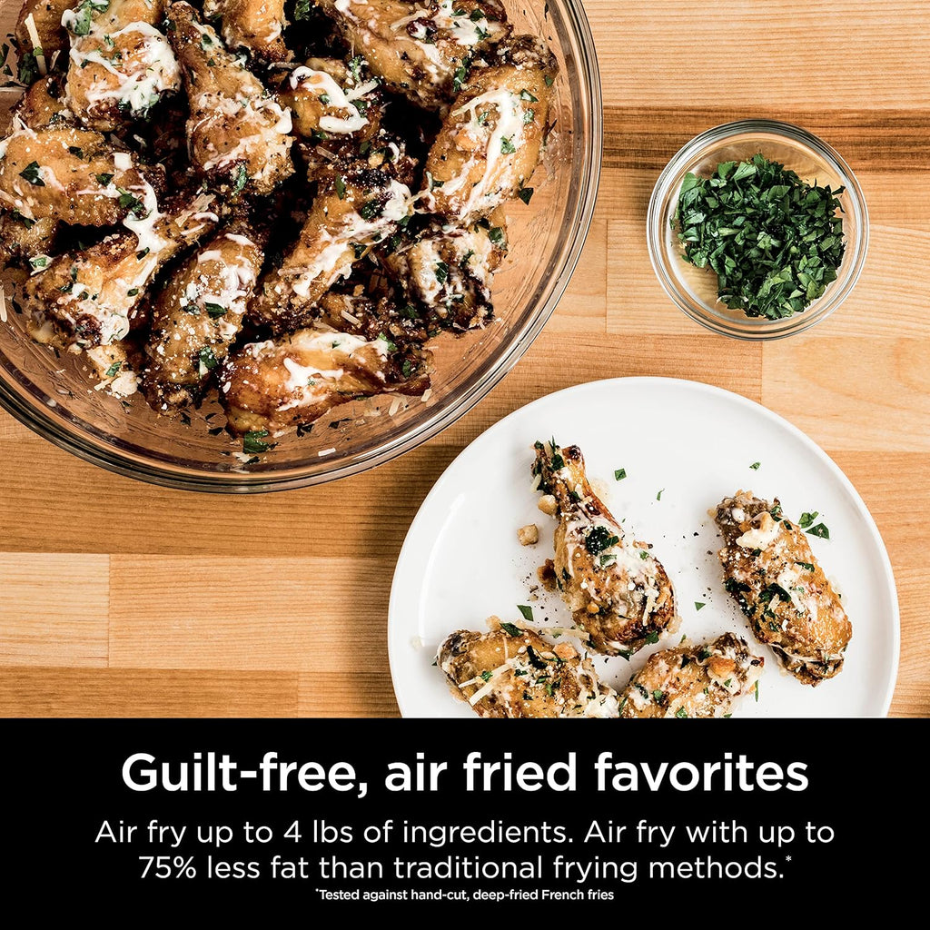 Ninja Digital Air Fry Pro Countertop Oven, 8-in-1, XL, Silver, SP201 | Extended height, Flip up & away, Air fry, roast, bake, broil, toast, dehydrate, 1800W