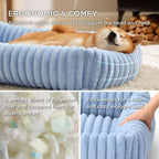Bedsure ComfyFleece® Cute Dog Beds Large Sized Dog Washable，36in Cream