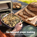 Ninja Artisan Pizza Oven, 12-in Pizza in 3-Min, 700F, 5-in-1, Gray, MO201 | Ninja Artisan Electric Pizza Oven bakes 5 pizza styles and air fries, all in one outdoor appliance.