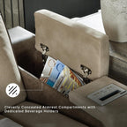 Signature Design by Ashley Zero Gravity Power Recliner Chair, Sand | Easy to clean water resistant performance fabric, Wall hugger power recliner, Living room chairs, Next-Gen Durapella Series