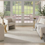 Nourison Home Courtyard 9' x 12' Indoor/Outdoor Serged Edges Area Rug Ivory Silver