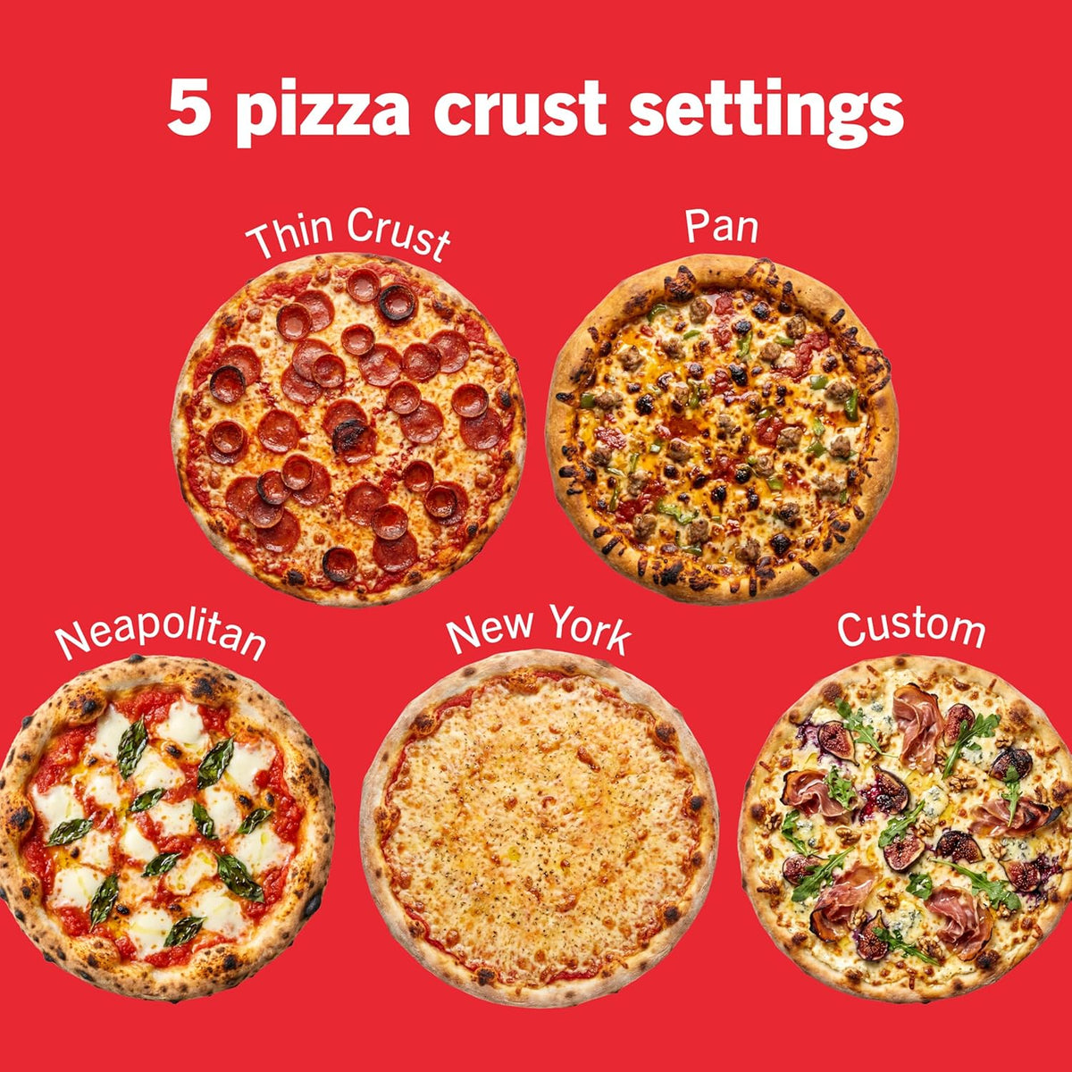Ninja Artisan Pizza Oven, 12-in Pizza in 3-Min, 700F, 5-in-1, Gray, MO201 | Ninja Artisan Electric Pizza Oven bakes 5 pizza styles and air fries, all in one outdoor appliance.